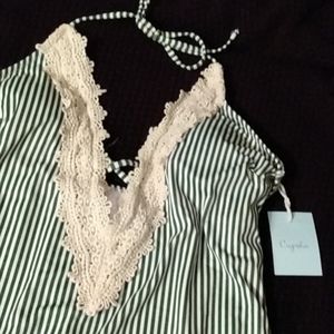NWT green and white XXL swim suit